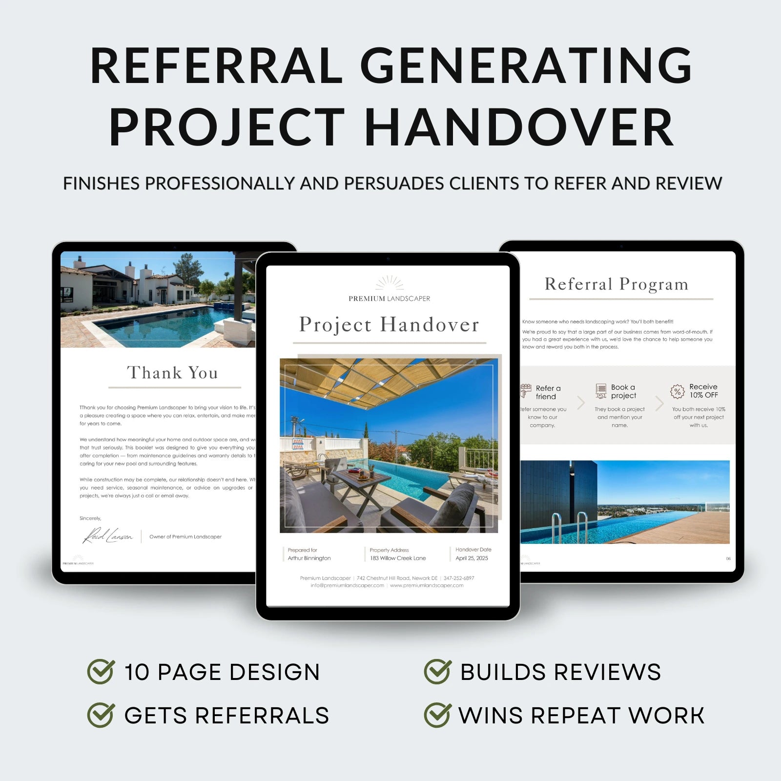 Pool Builder Handover