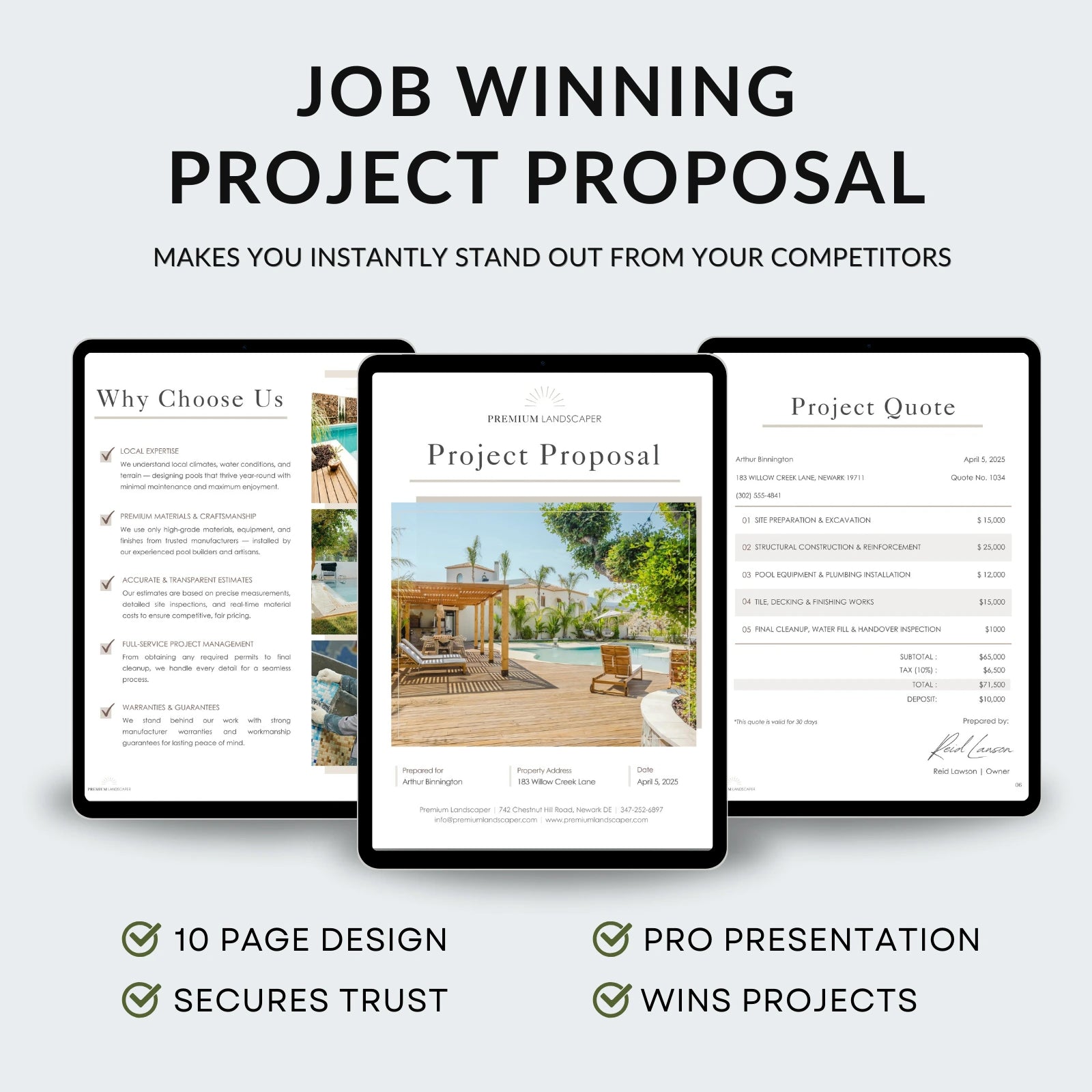 Pool Builder Proposal