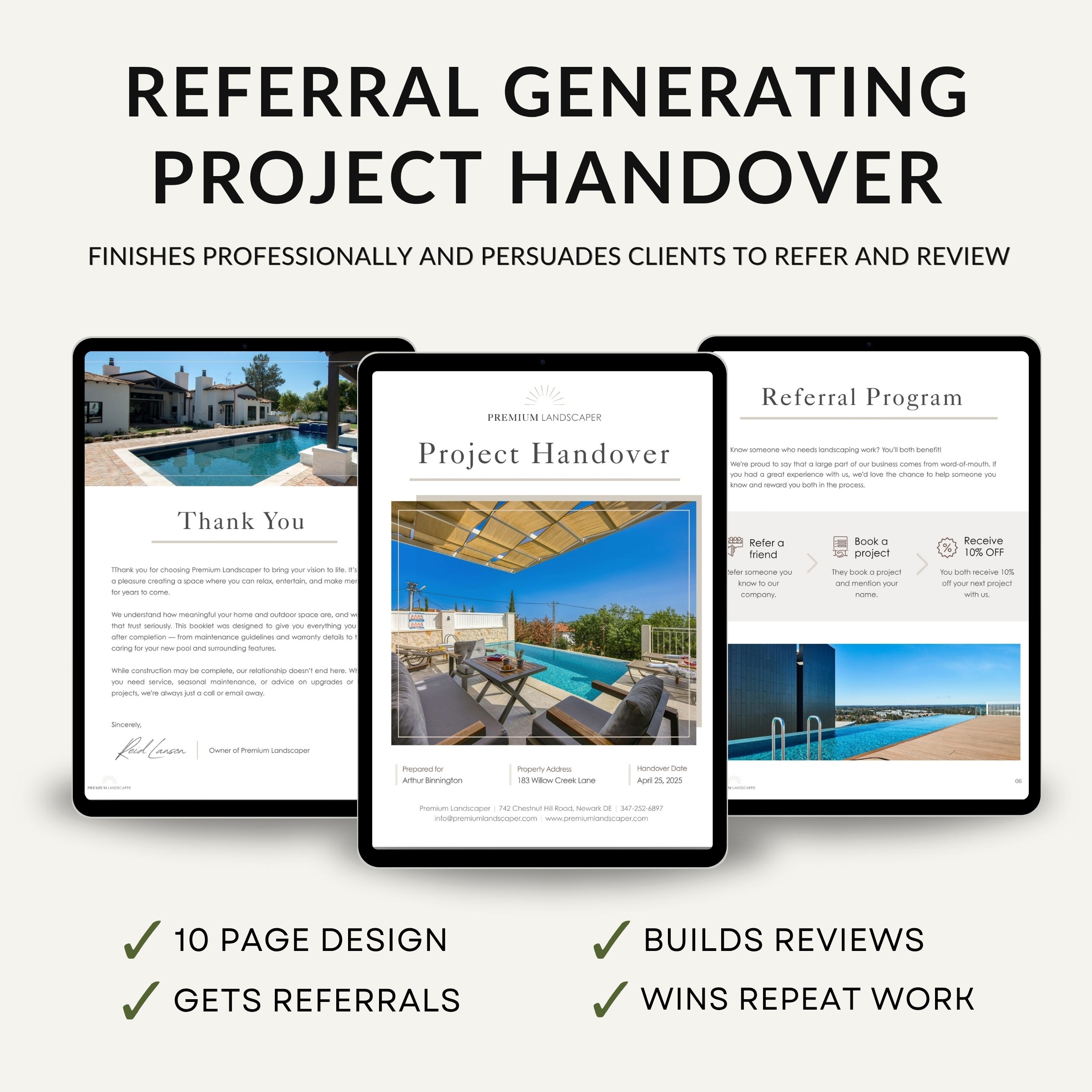 Pool Builder Handover